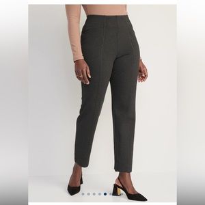 Extra High-Waisted Stevie Straight Taper Ankle Pants for Women, grey